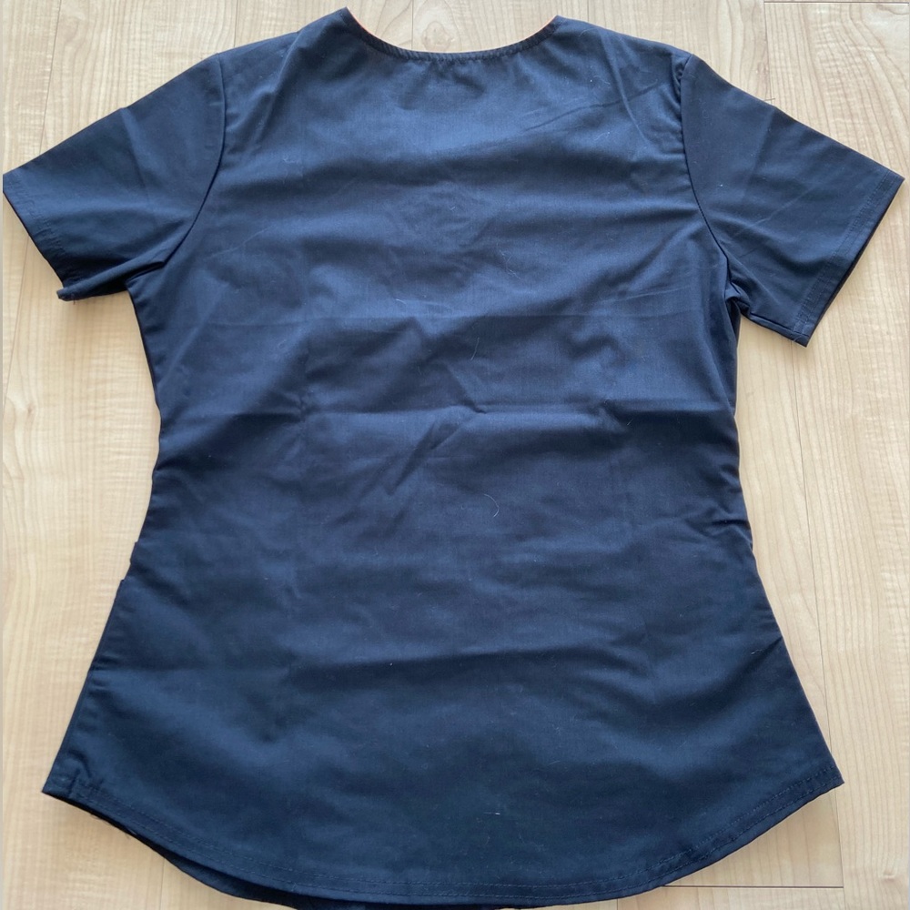Black Scrub Top - Picture 2 of 3